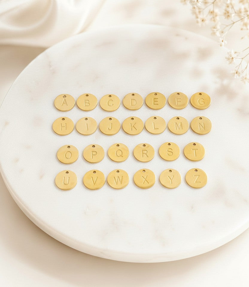 Personalized Gold Initial Necklace with Swarovski Birthstone