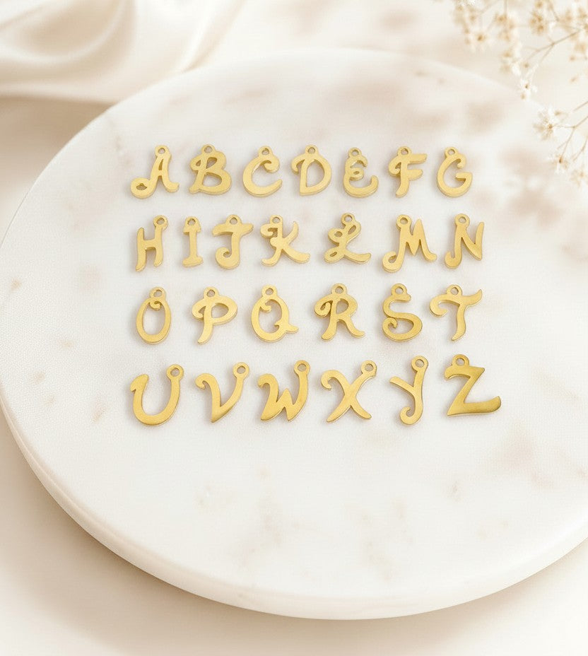 Personalized Mini Paperclip with Script Initial & Birthstone & Satellite Chain Necklace Set