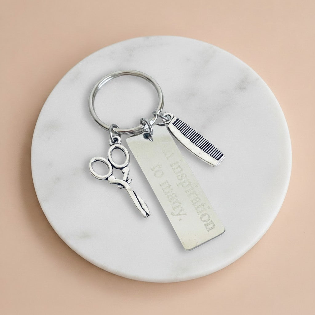 Personalized Hair Stylist Keychain