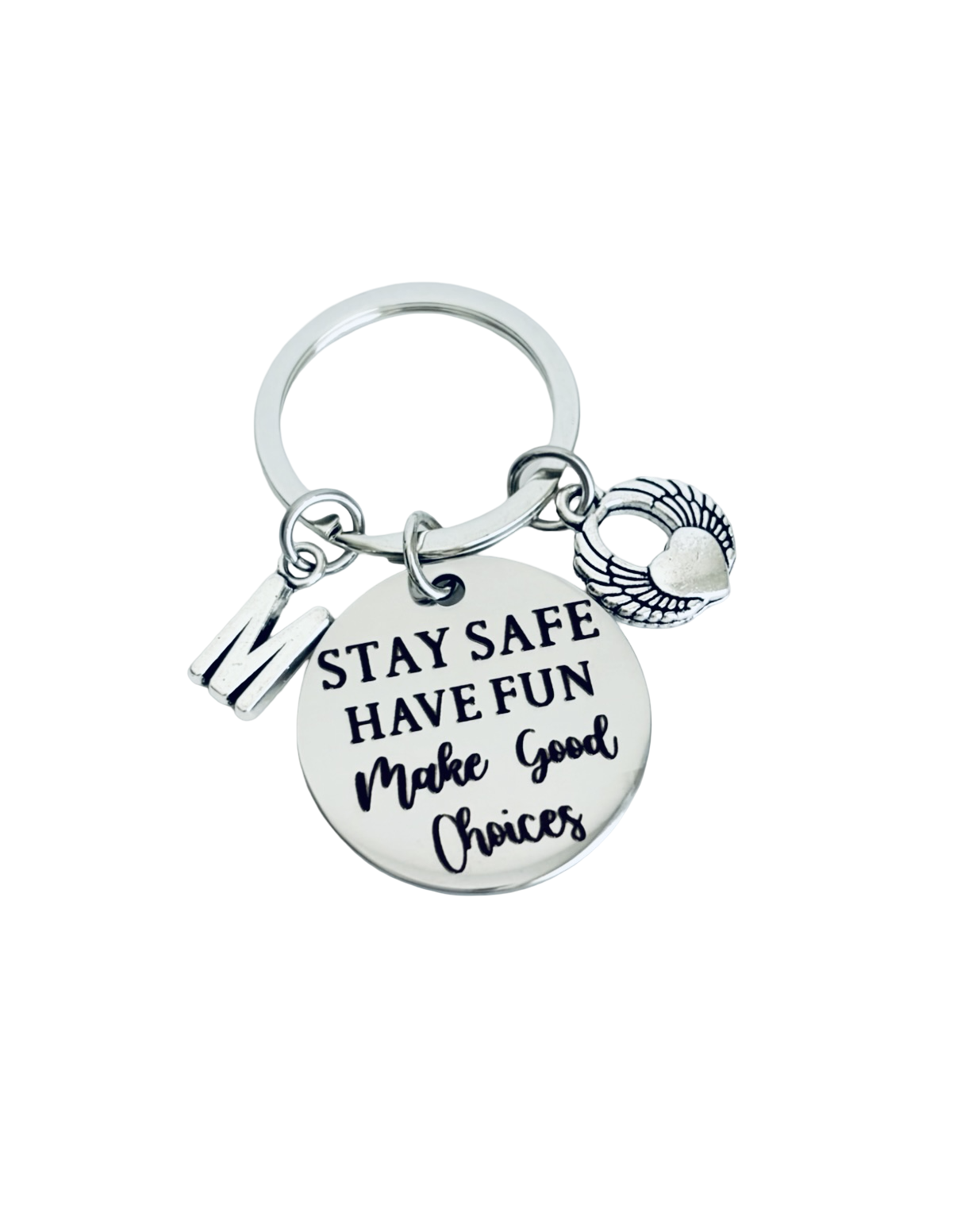 Personalized Stay Safe Keychain • Inspirational Gift