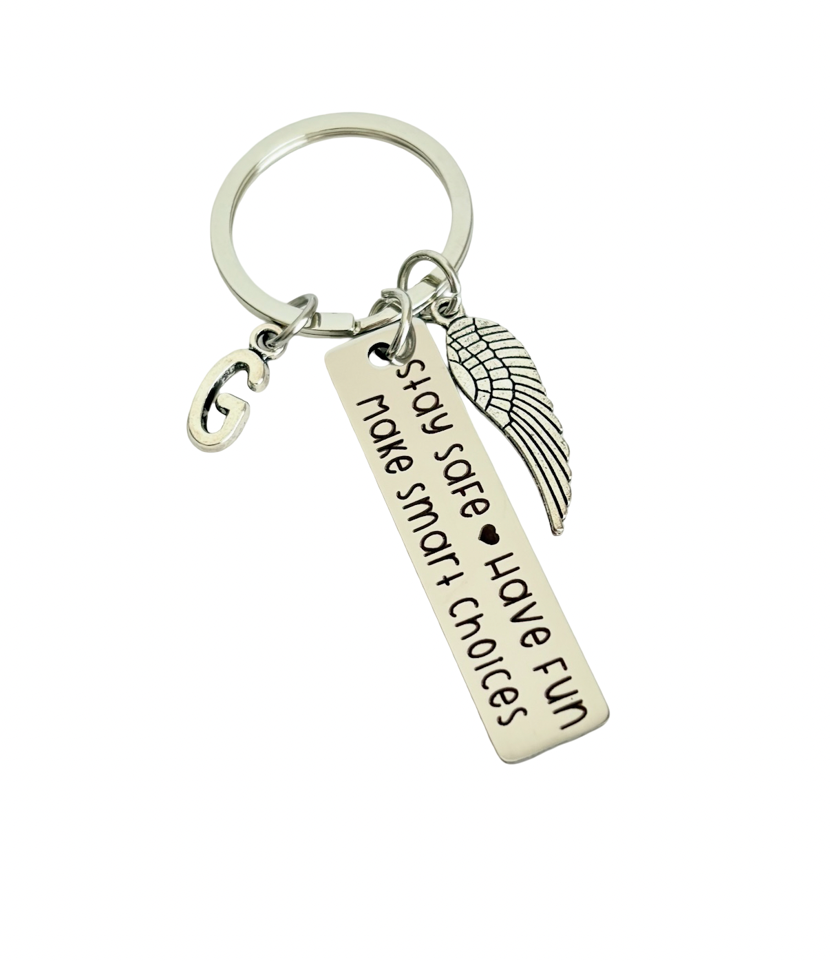 Personalized Stay Safe Keychain • Inspirational Gift