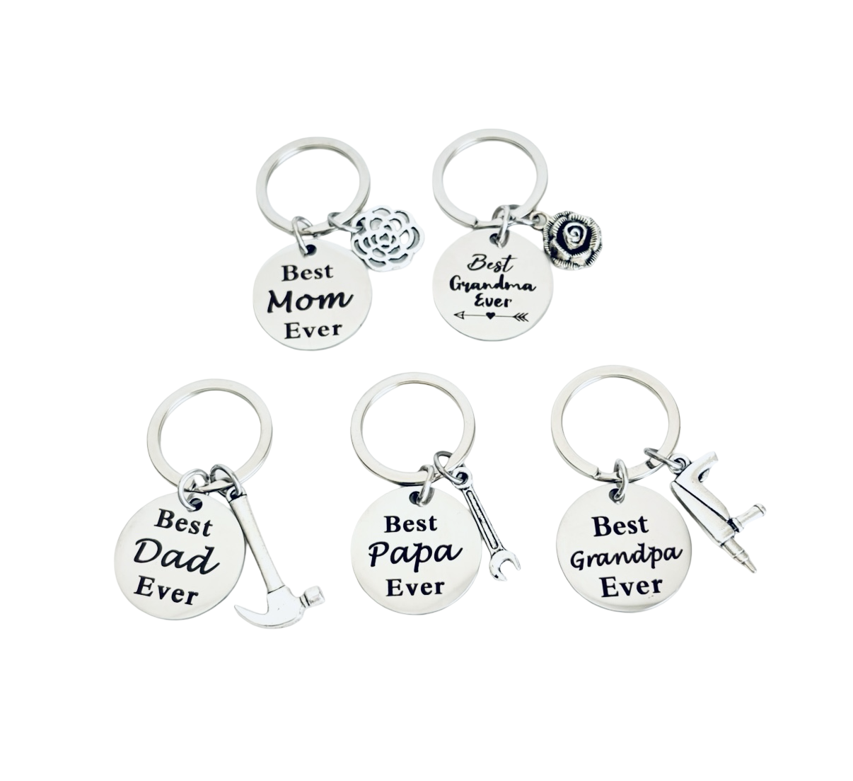 Personalized Family Keychain • Custom Gift for Parents & Grandparents