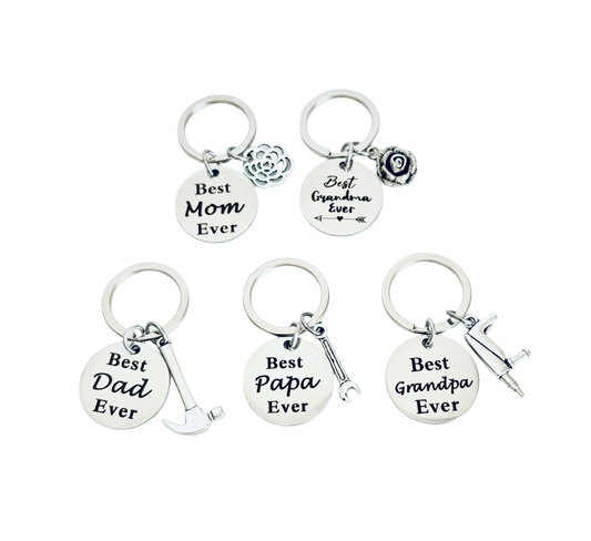 Personalized Family Keychain • Custom Gift for Parents & Grandparents