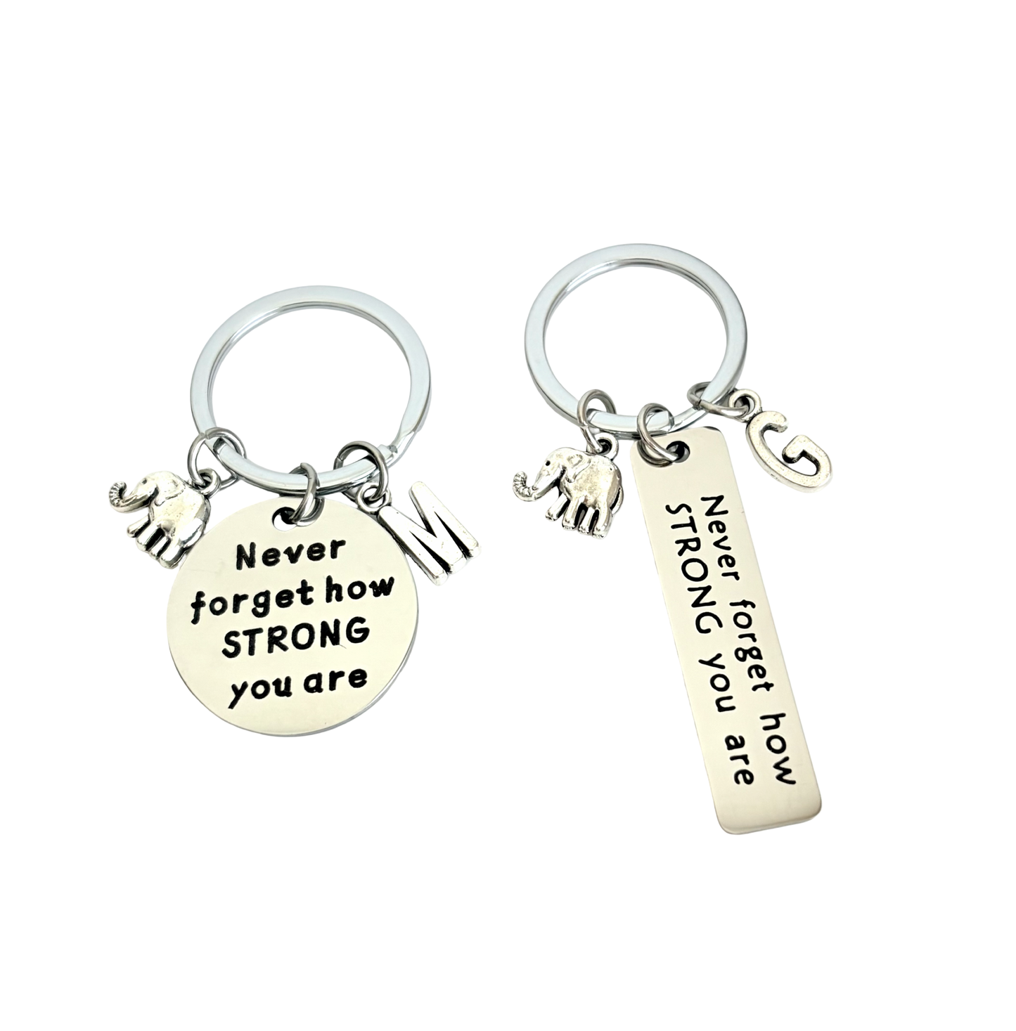 Personalized Strength Keychain • Motivational Gift for Her Him