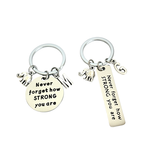 Personalized Strength Keychain • Motivational Gift for Her Him