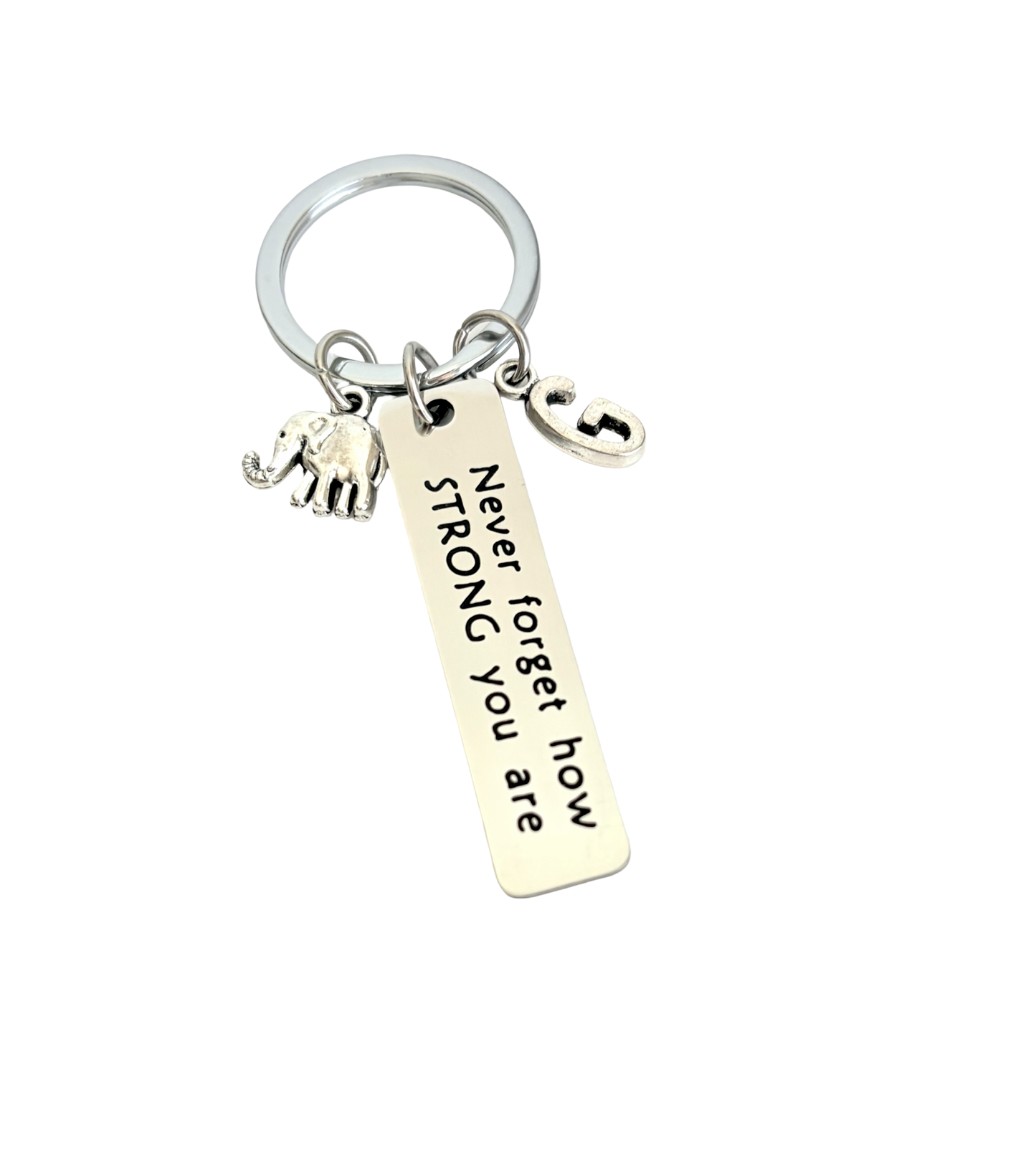 Personalized Strength Keychain • Motivational Gift for Her Him