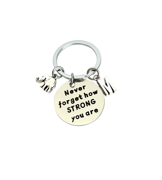 Personalized Strength Keychain • Motivational Gift for Her Him
