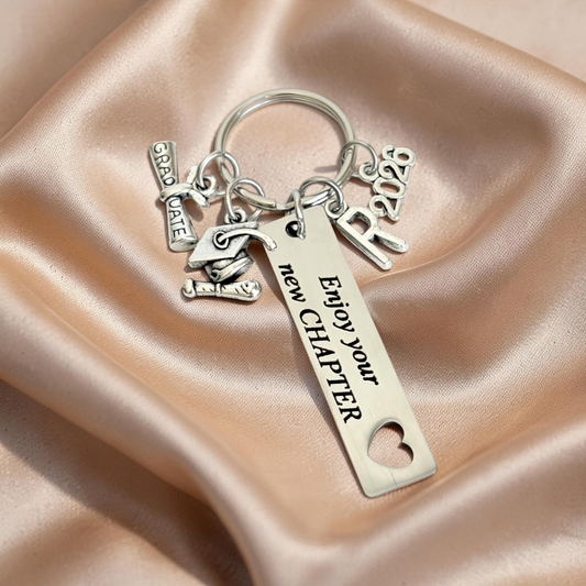 Personalized Graduation Keychain • Graduation Gift for Her or Him