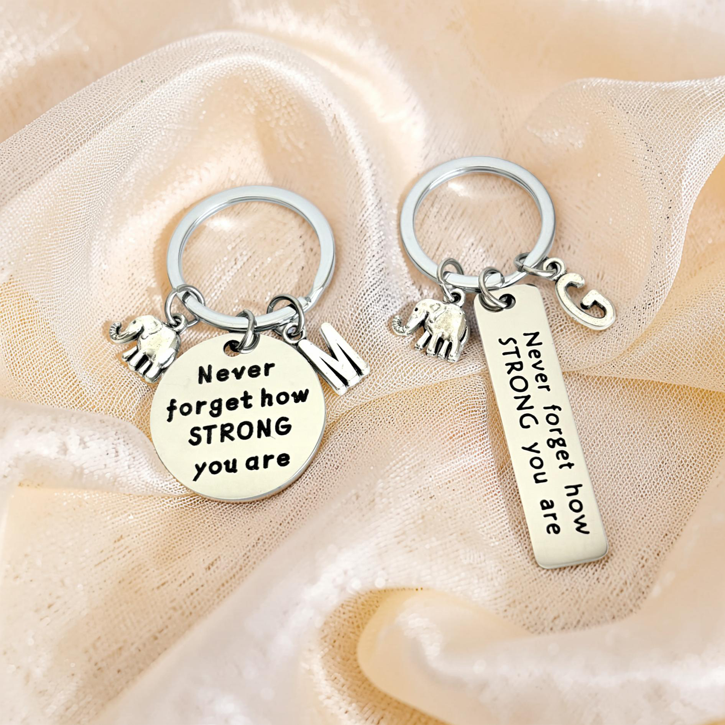 Personalized Never Forget How Strong You are Keychain • Inspirational Keychain