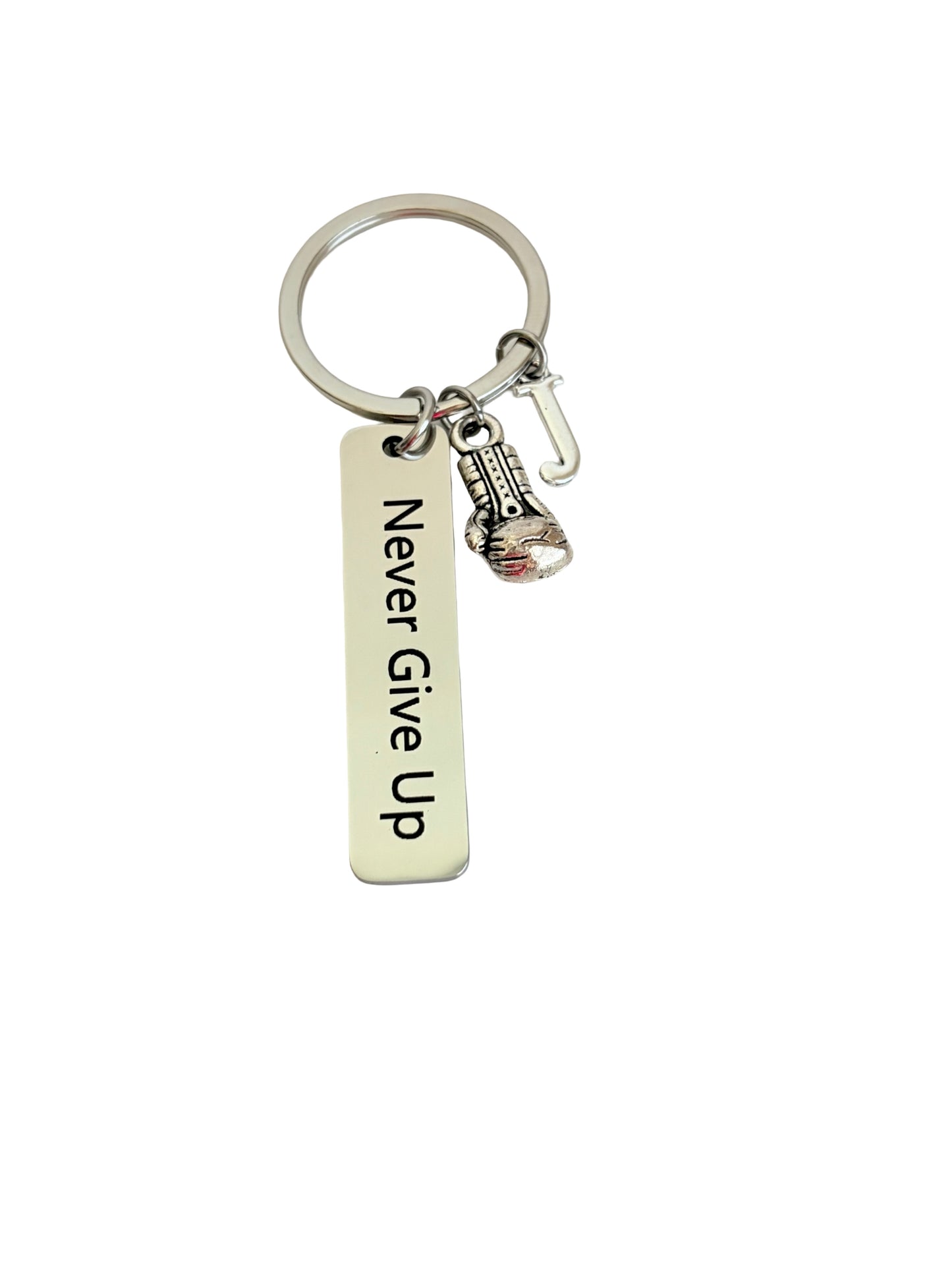 Personalized Initial Morse Code Keychain • Custom Inspirational Morse Code Key Chain • I Love You, Fearless, Never Give Up