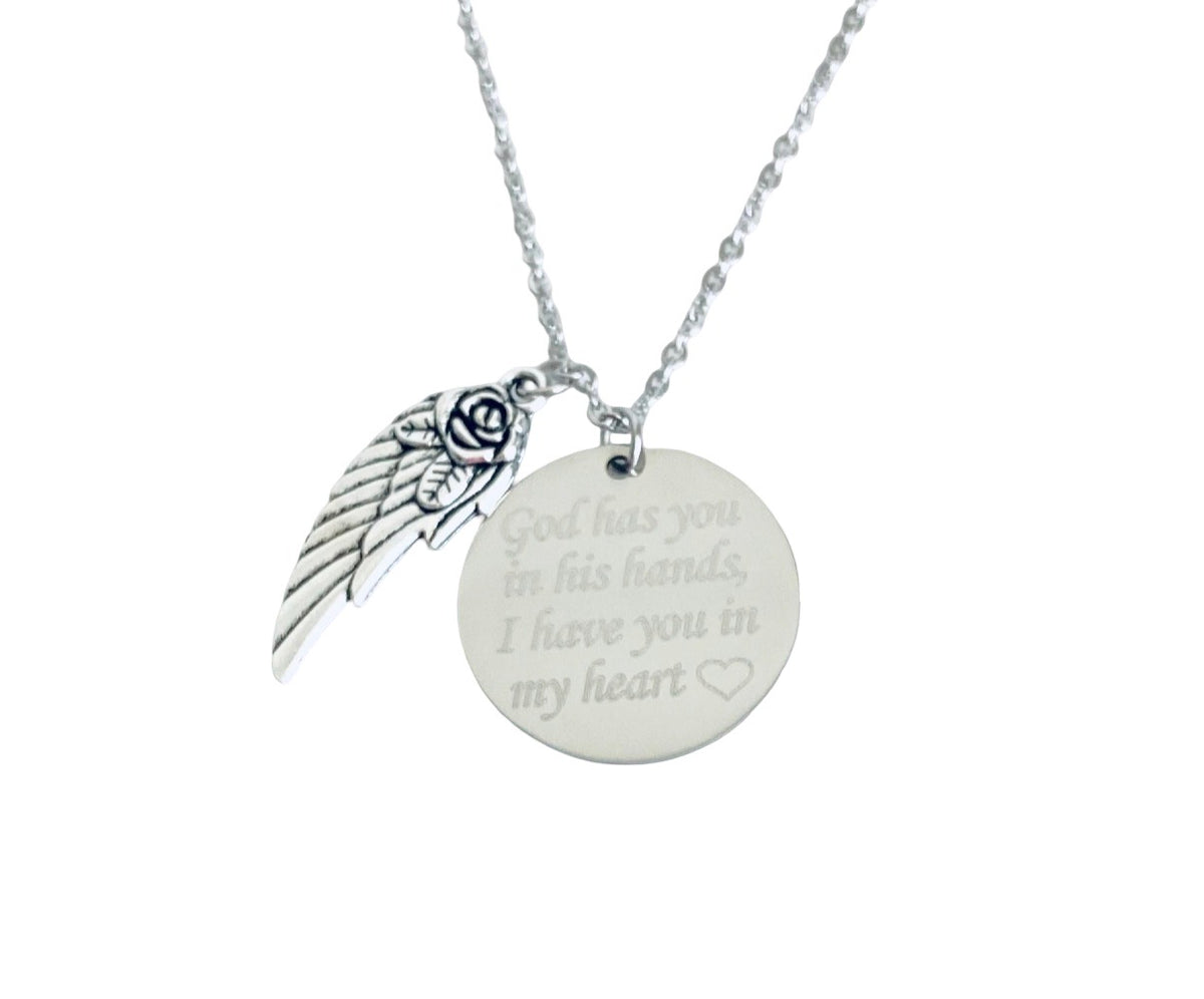 Personalized Angel Wing Necklace