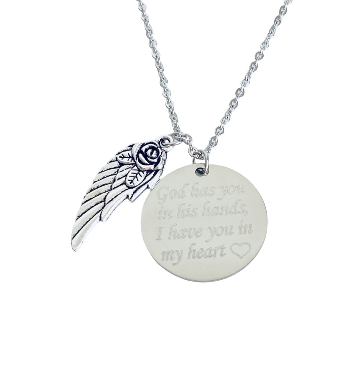 Personalized Angel Wing Necklace