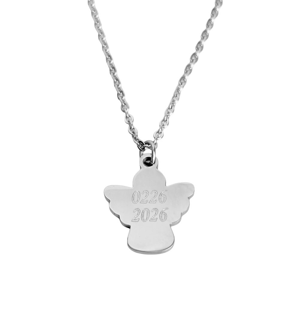 Personalized Stainless Steel Angel Necklace