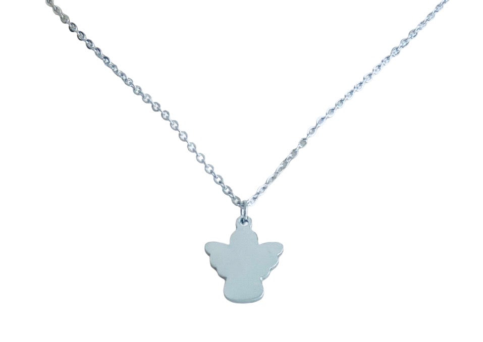 Personalized Stainless Steel Angel Necklace