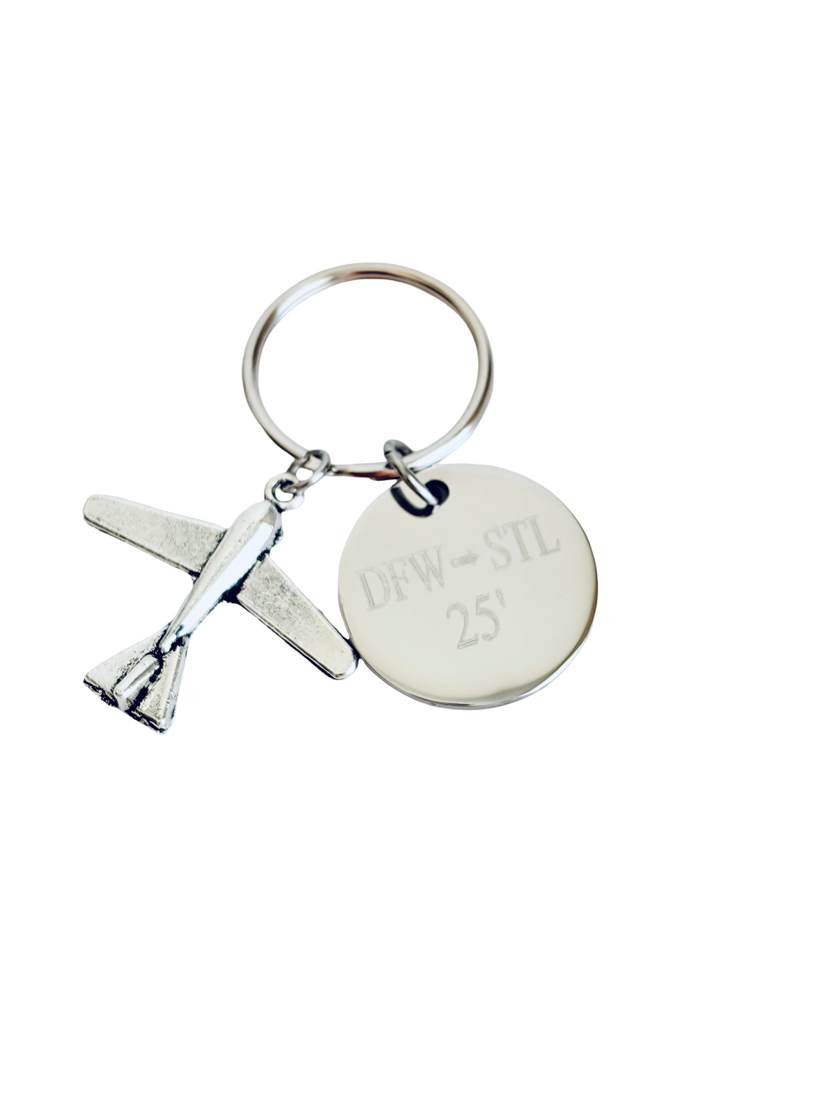 Personalized Airplane Keychain