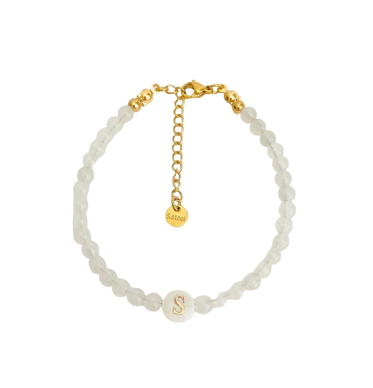 Personalized Shell Initial Bracelet