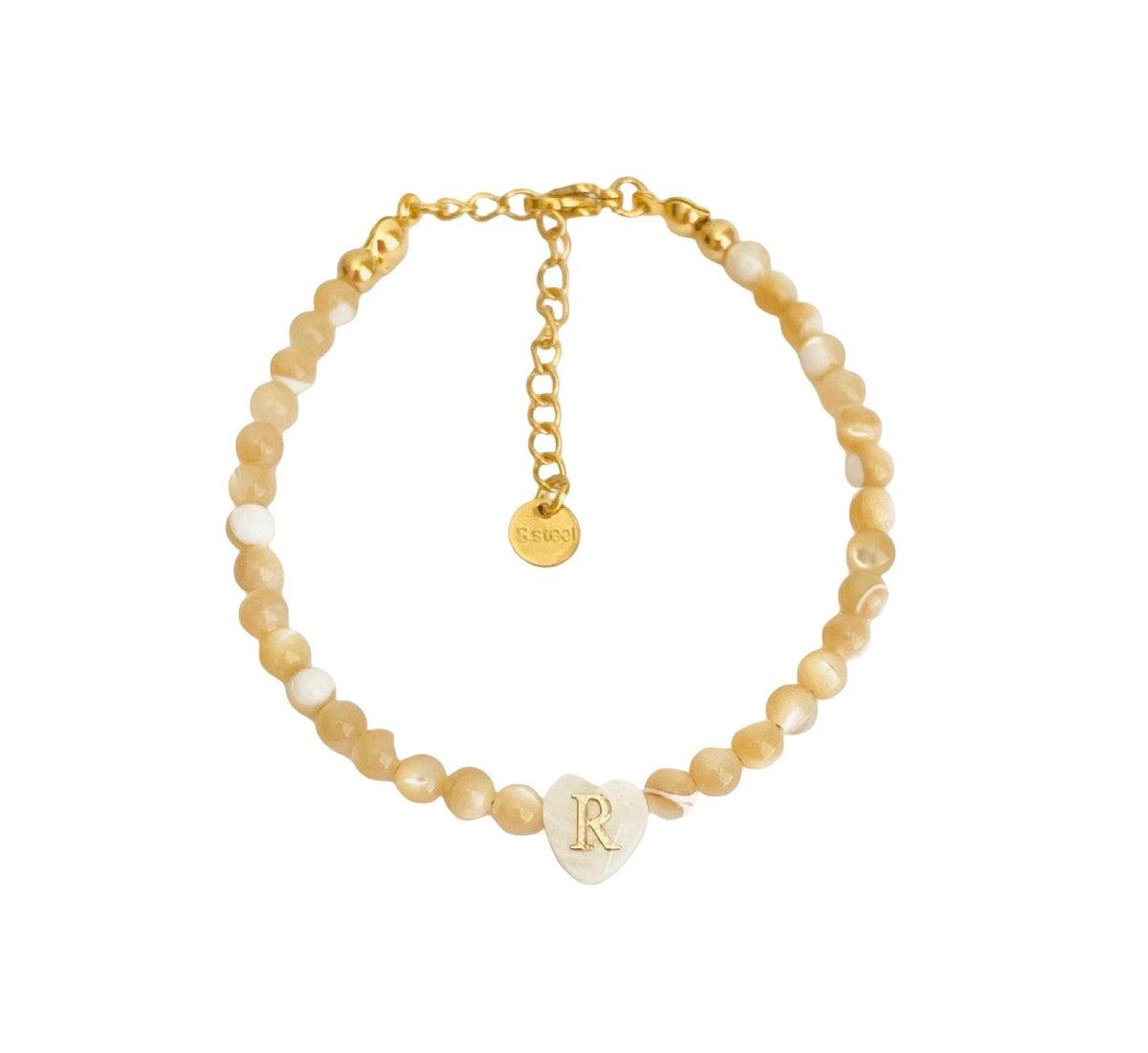 Personalized Shell Initial Bracelet