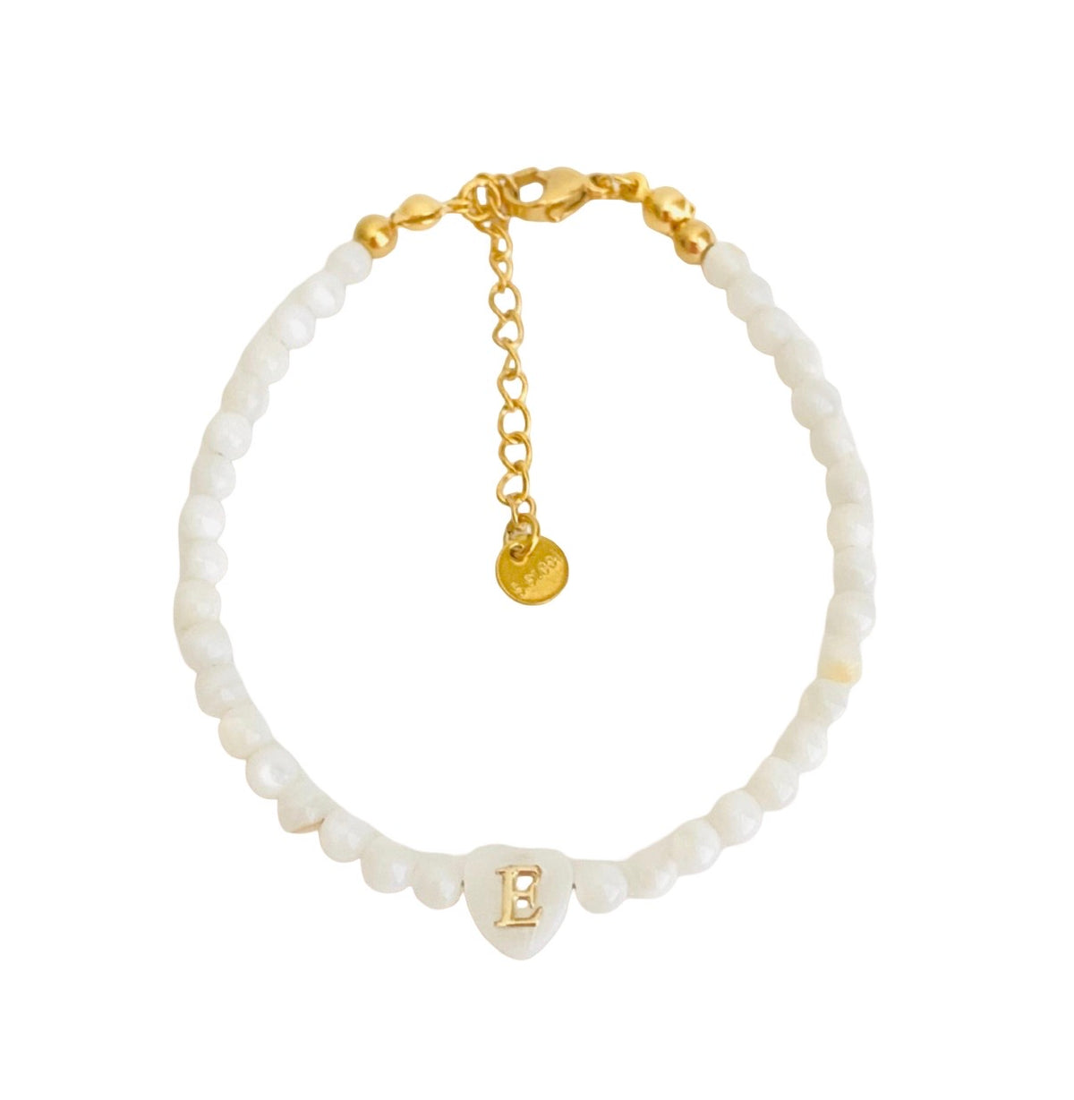 Personalized Shell Initial Bracelet