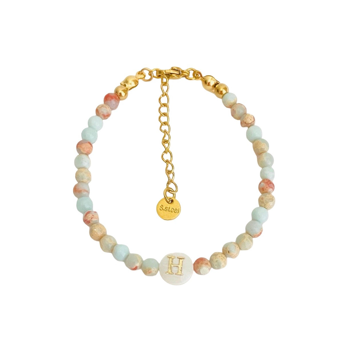 Personalized Shell Initial Bracelet