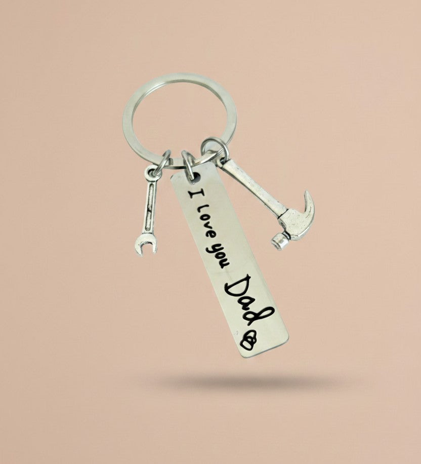 Personalized Dad Keychain