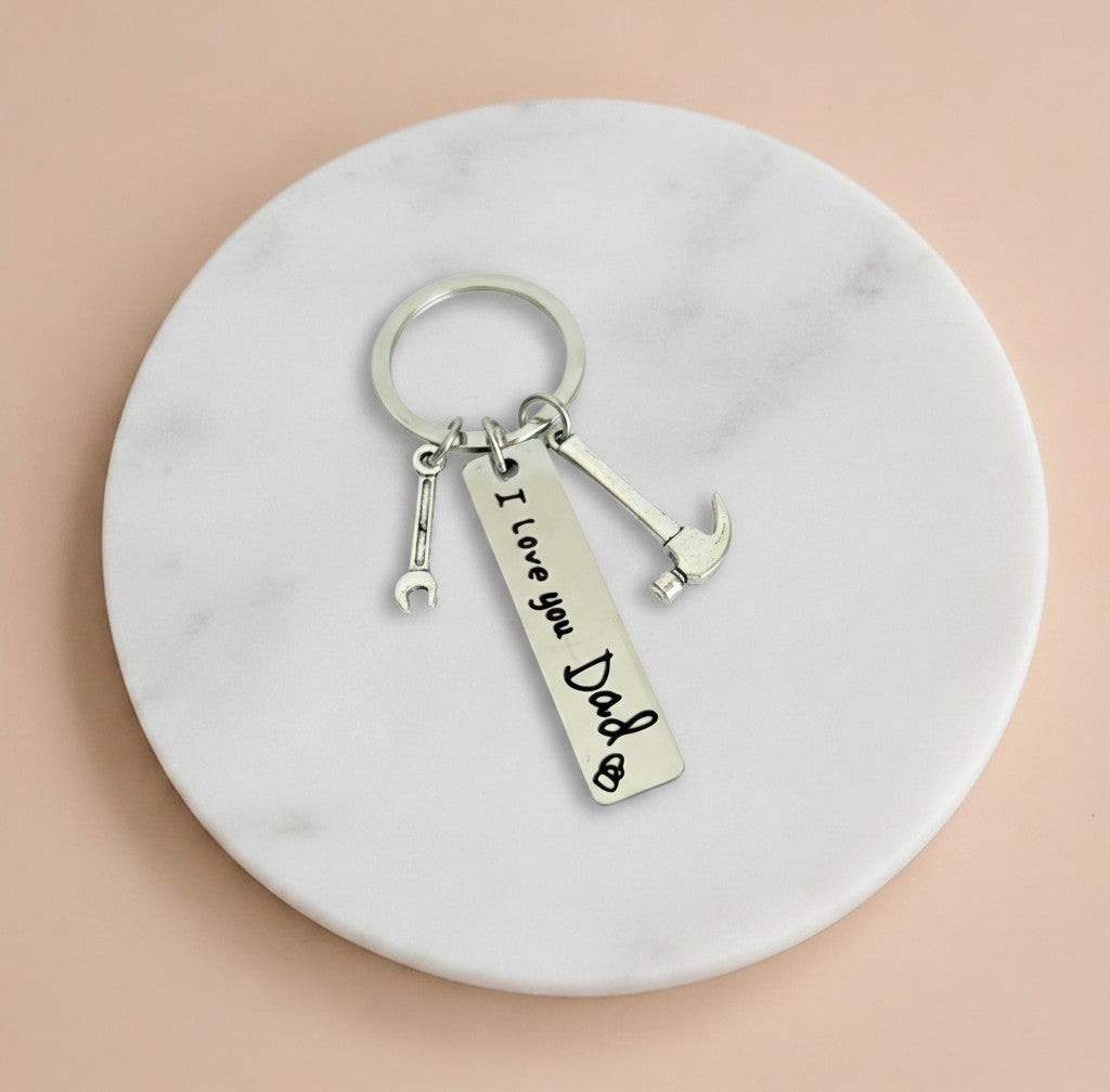 Personalized Dad Keychain