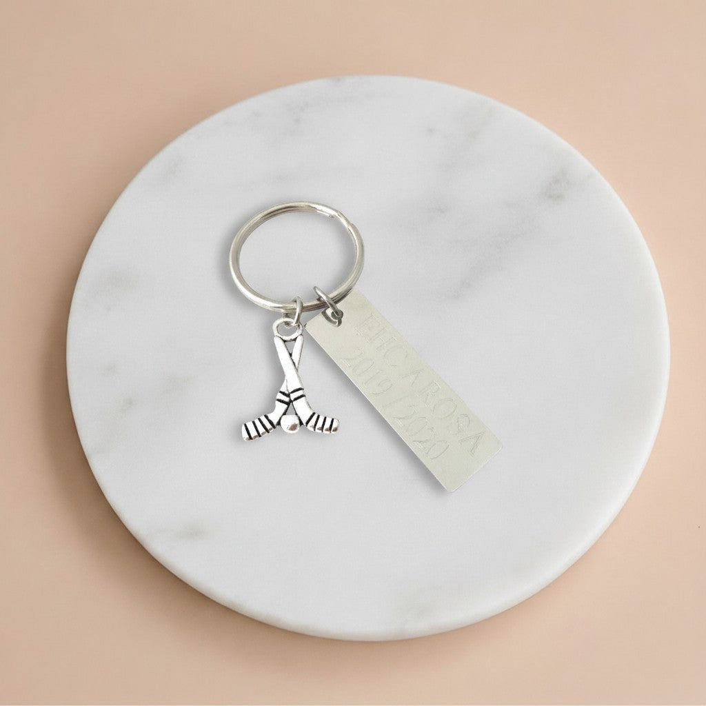 Personalized Ice Hockey Keychain