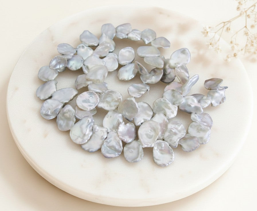 Keshi Pearl Necklace • Sterling Silver & Gold Filled