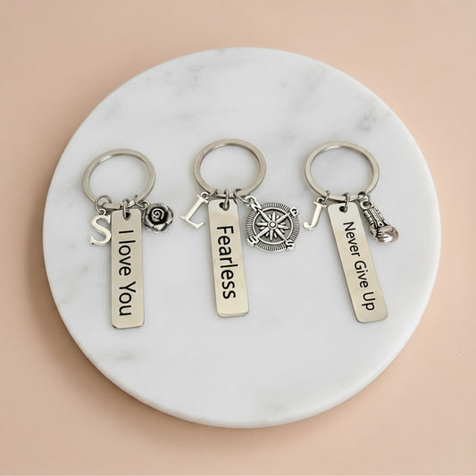 Personalized Morse Code Keychain