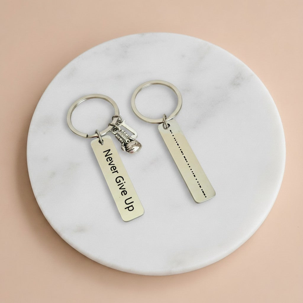 Personalized Morse Code Keychain