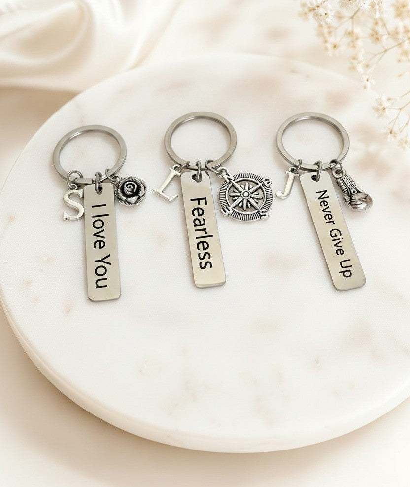 Personalized Morse Code Keychain