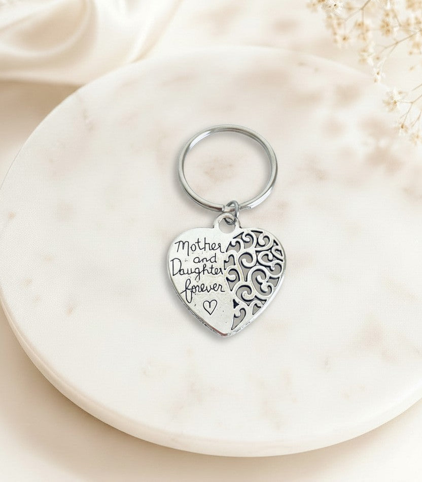 Base Metal Mom Daughter Keychain