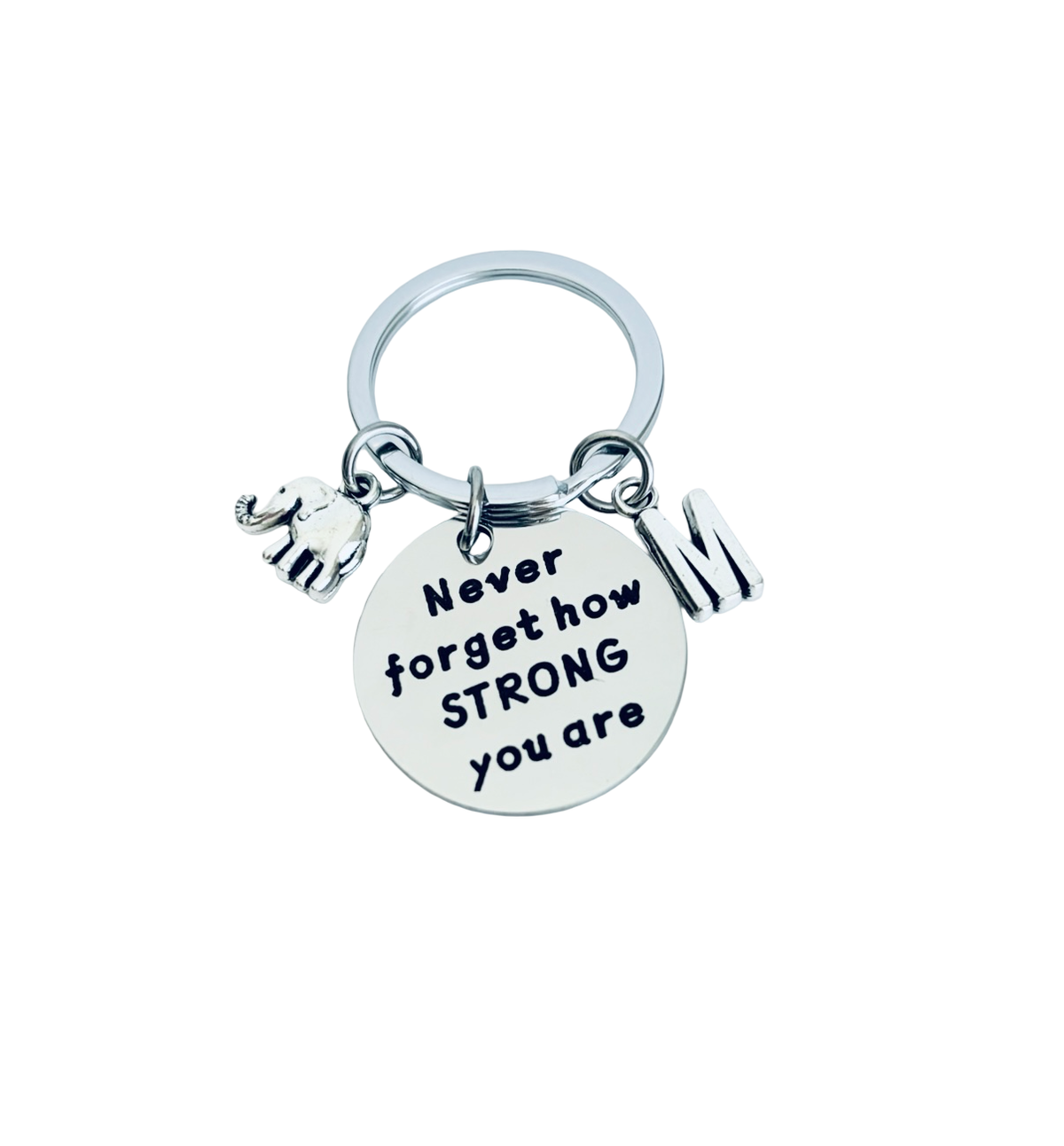 Personalized "Never Forget How Strong You are" Keychain