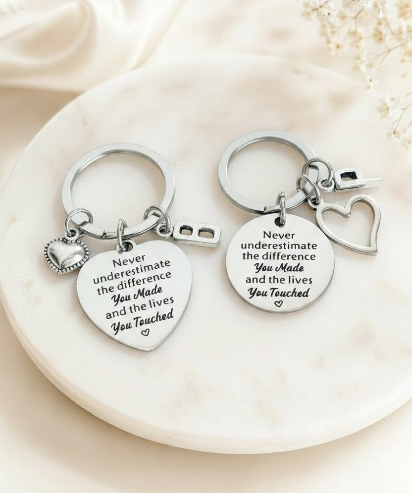 Personalized Thank You Teacher Keychain