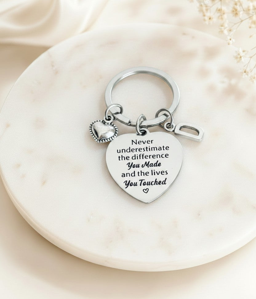 Personalized Thank You Teacher Keychain