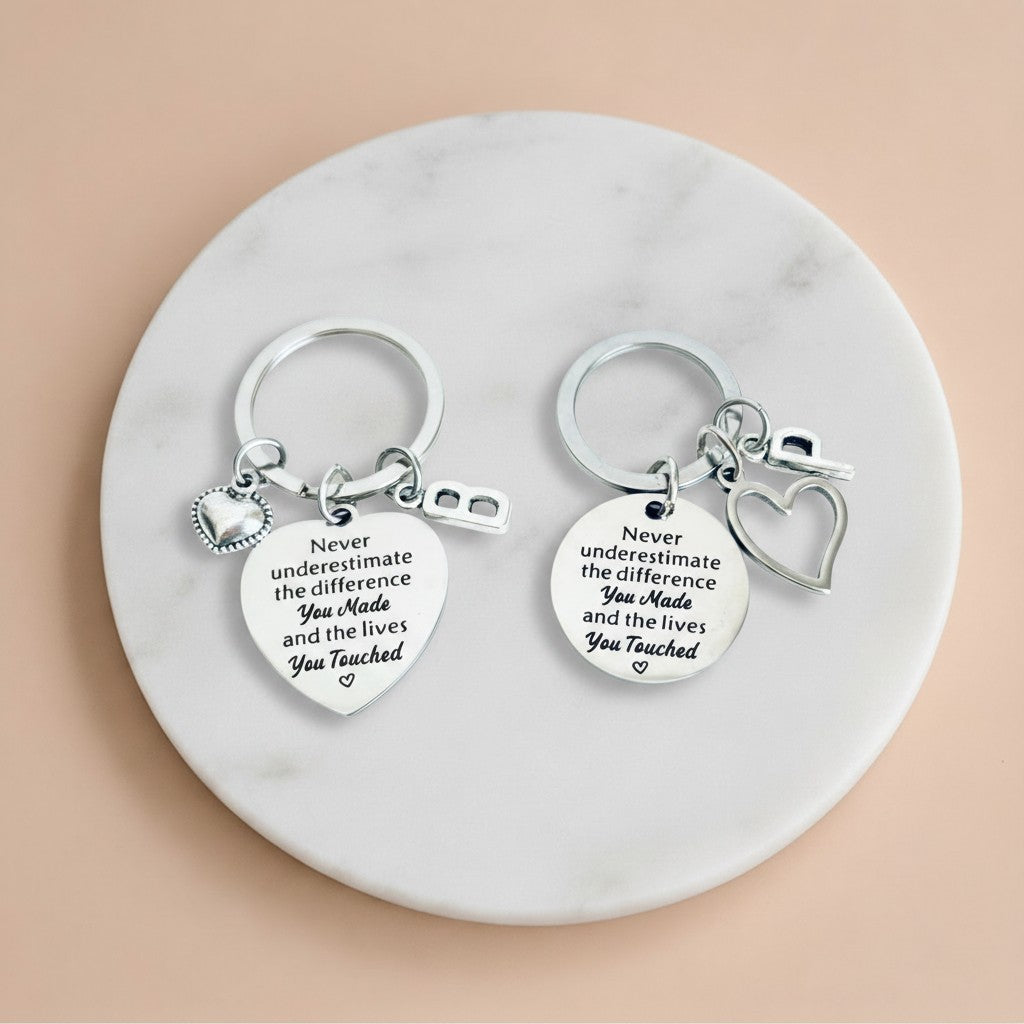Personalized Thank You Teacher Keychain