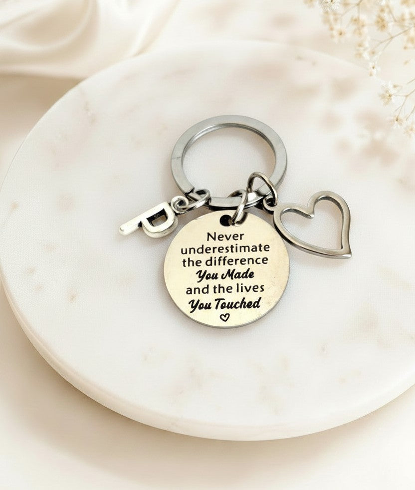 Personalized Thank You Teacher Keychain