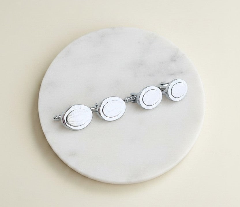 Personalized Oval Cufflinks • Gift for Him