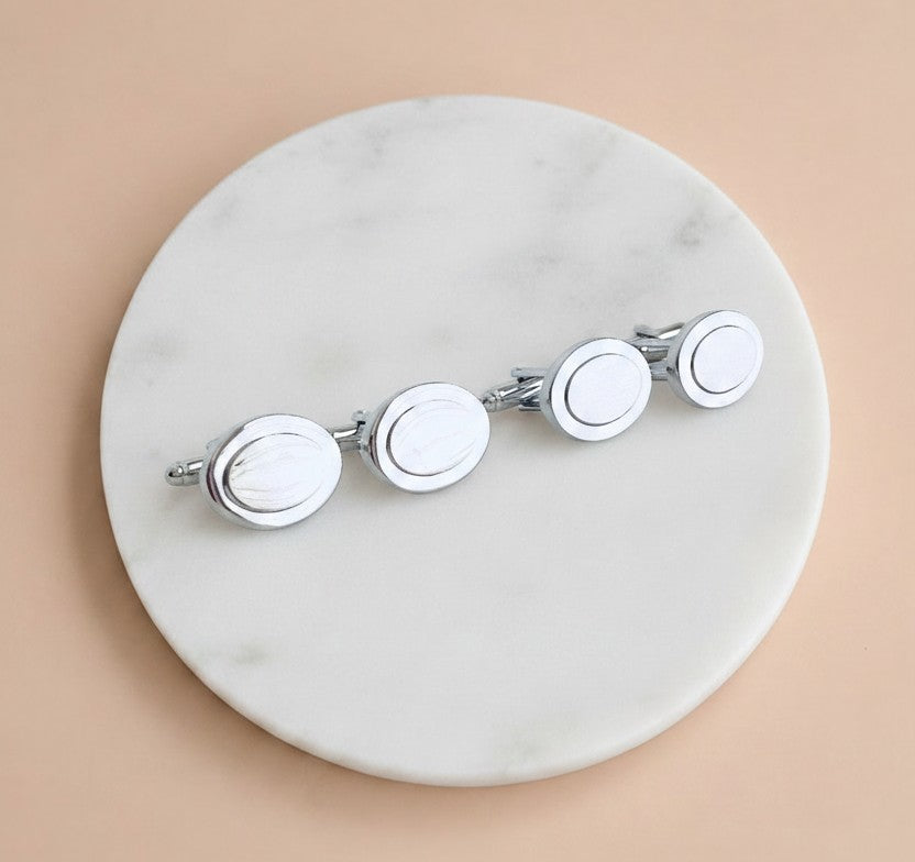 Personalized Oval Cufflinks • Gift for Him