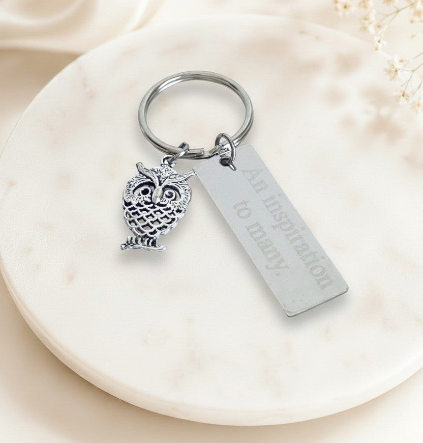 Personalized Owl Keychain