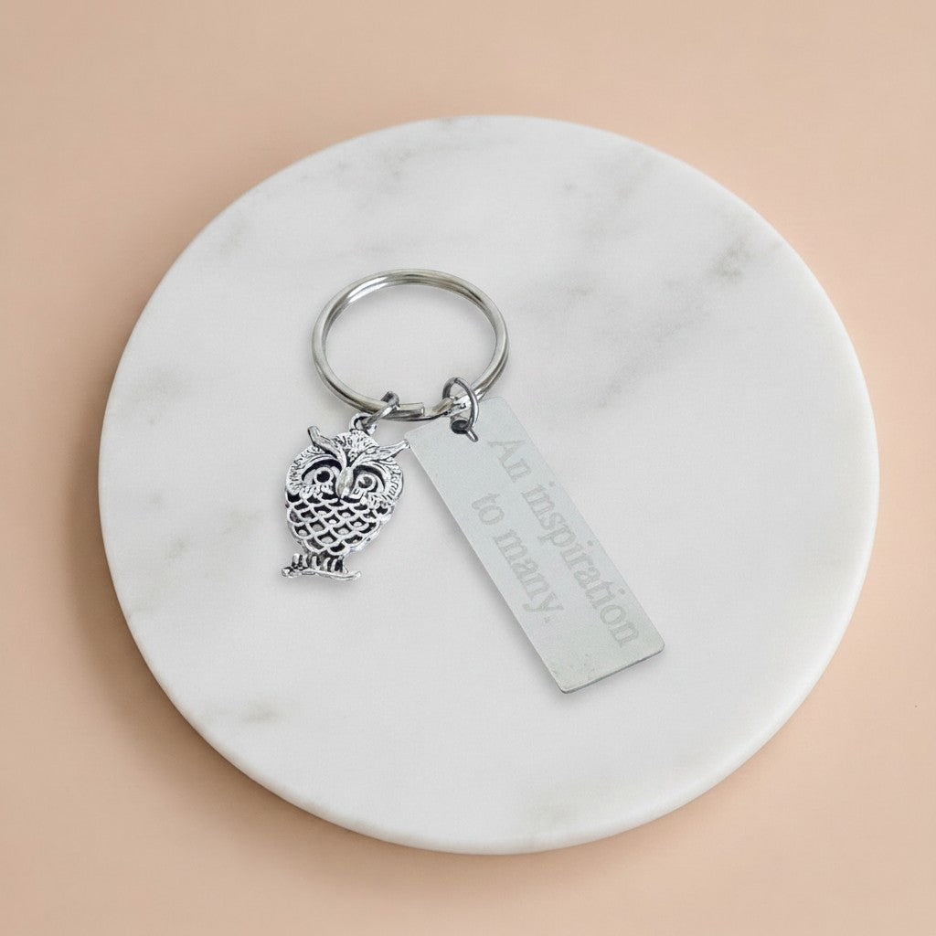 Personalized Owl Keychain