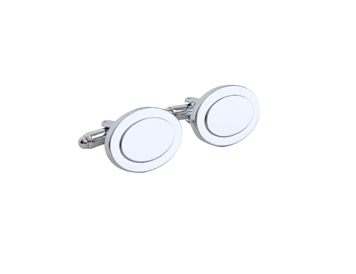 Personalized Oval Cufflinks • Gift for Him
