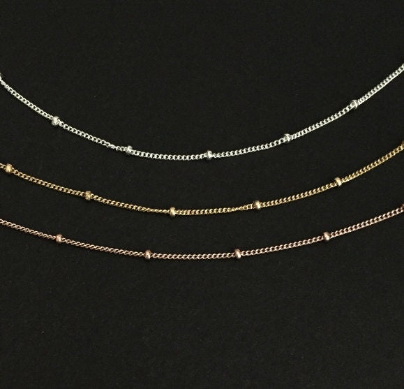 Dainty Satellite Chain Bracelet • Sterling Silver, Gold Filled & Rose Gold