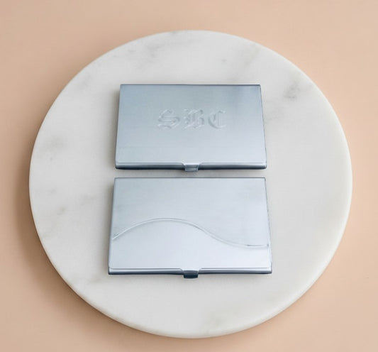 Personalized Matte Business Card Holder