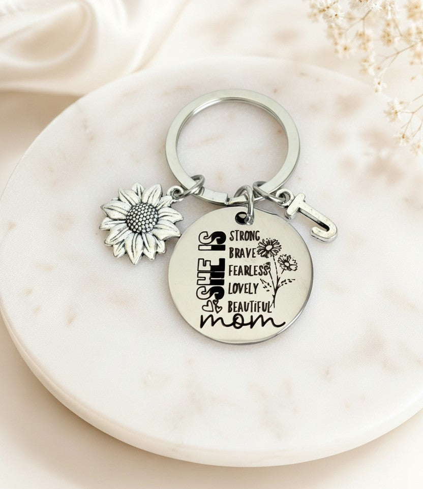 Personalized Mom Keychain