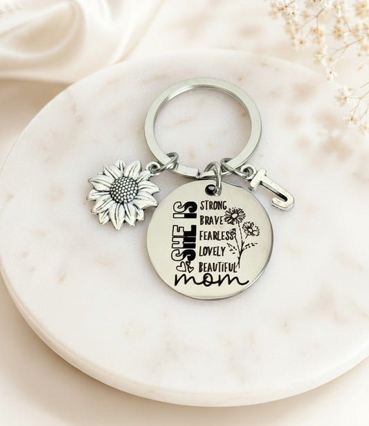 Personalized Mom Keychain