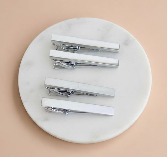 Personalized Short Tie Clip • Polished or Matte Finish