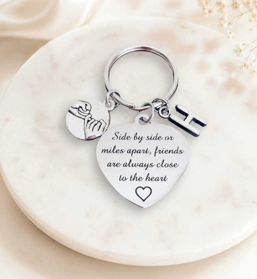 Personalized Long Distance Friendship Keychain