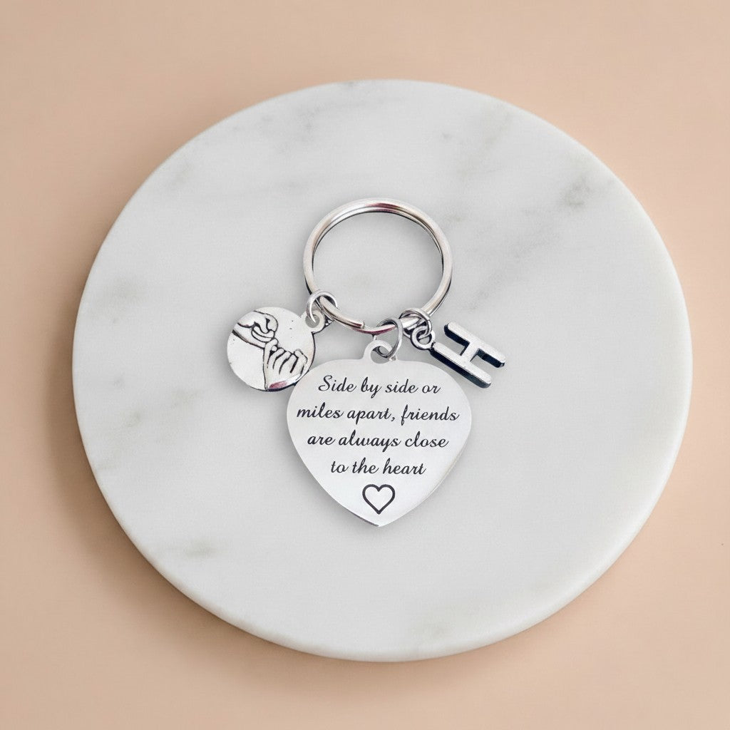 Personalized Long Distance Friendship Keychain