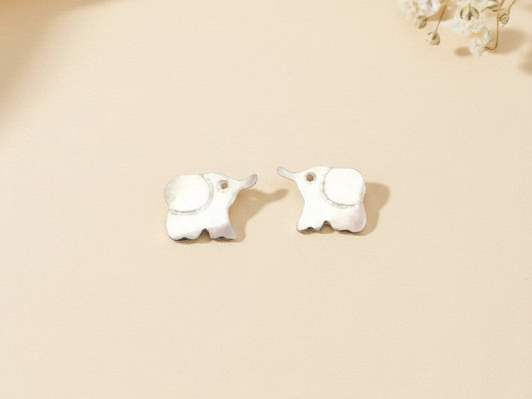 Sterling Silver Elephant Stud Earrings