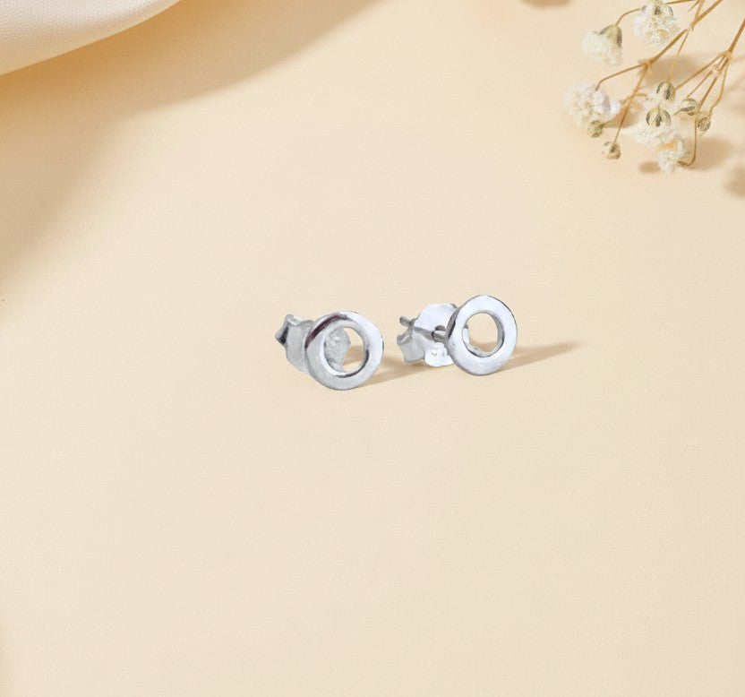 Tiny Kisses Stud Earrings • Sterling Silver, Gold over Silver & Rose Gold over Silver